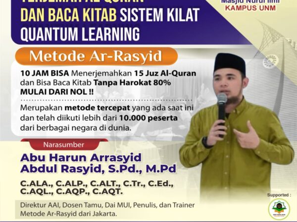 Pelatihan Terjemah Al-Qur’an Dan Baca Kitab Sistem Kilat Quantum Learning Ar-Rasyid